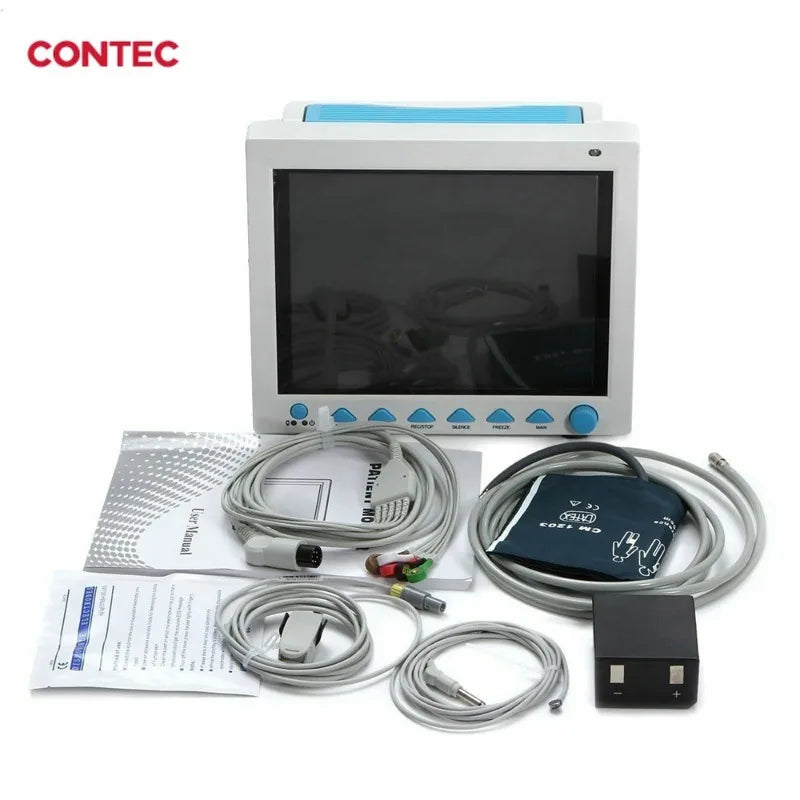 CONTEC CMS8000 6 Parameter Patient Monitor 12.1‘’ ICU CCU SPO2 Heart Rate Monitor RESP TEMP ECG PR