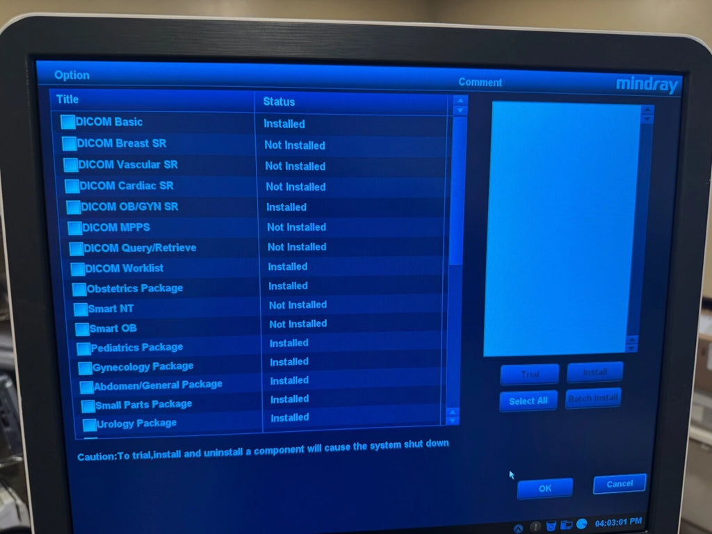 MINDRAY DC-70 Ultrasound DOM